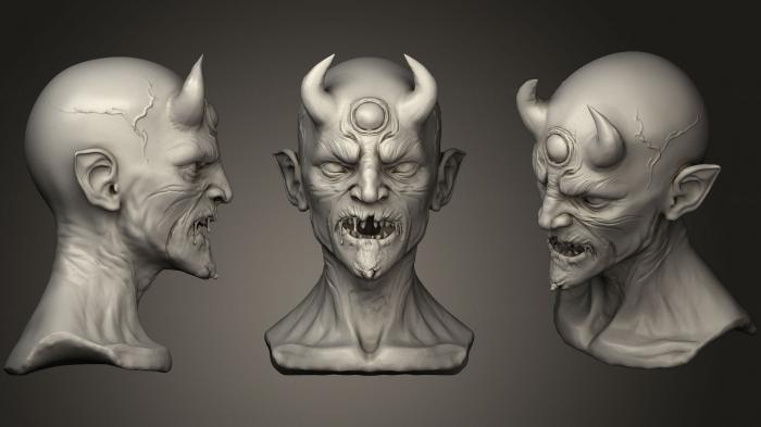 Busts of heroes and monsters - Dragon Head Sculpt 02, BUSTH_0587. 3D stl  model for CNC